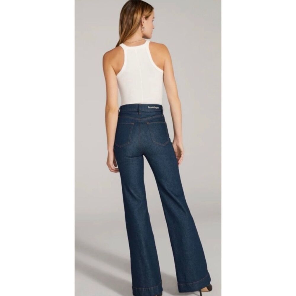 Favorite Daughter The Valentina Super High Rise Flare Pepper Wash Jeans Waist 36 - Picture 3 of 12